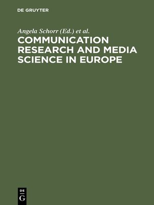 cover image of Communication Research and Media Science in Europe